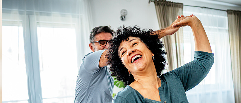 Couple Dancing in the Living Room