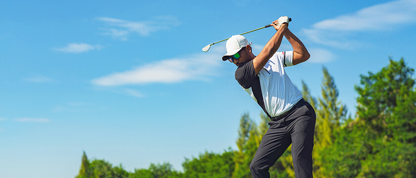 Golfer on Backswing