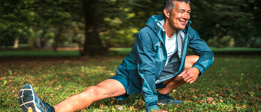 Man Stretching his Legs