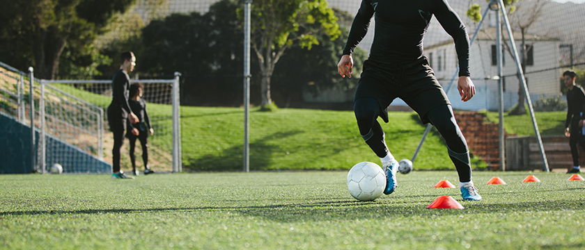 Guy Doing Soccer Drills