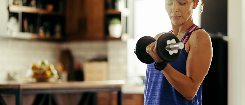 Woman Doing a Biceps Curl